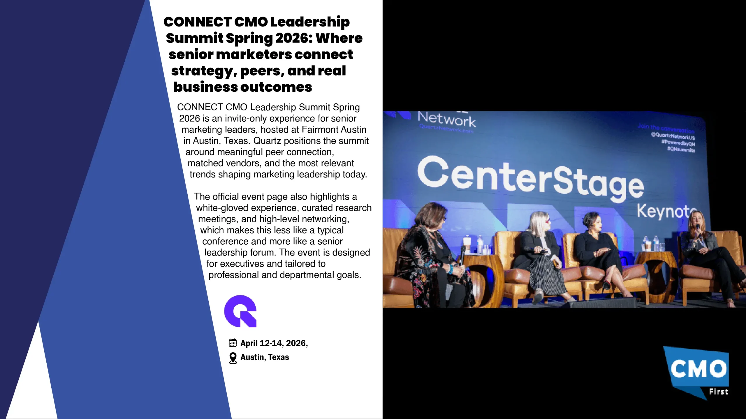 CONNECT CMO Leadership Summit Spring 2026: Where senior marketers connect strategy, peers, and real business outcomes