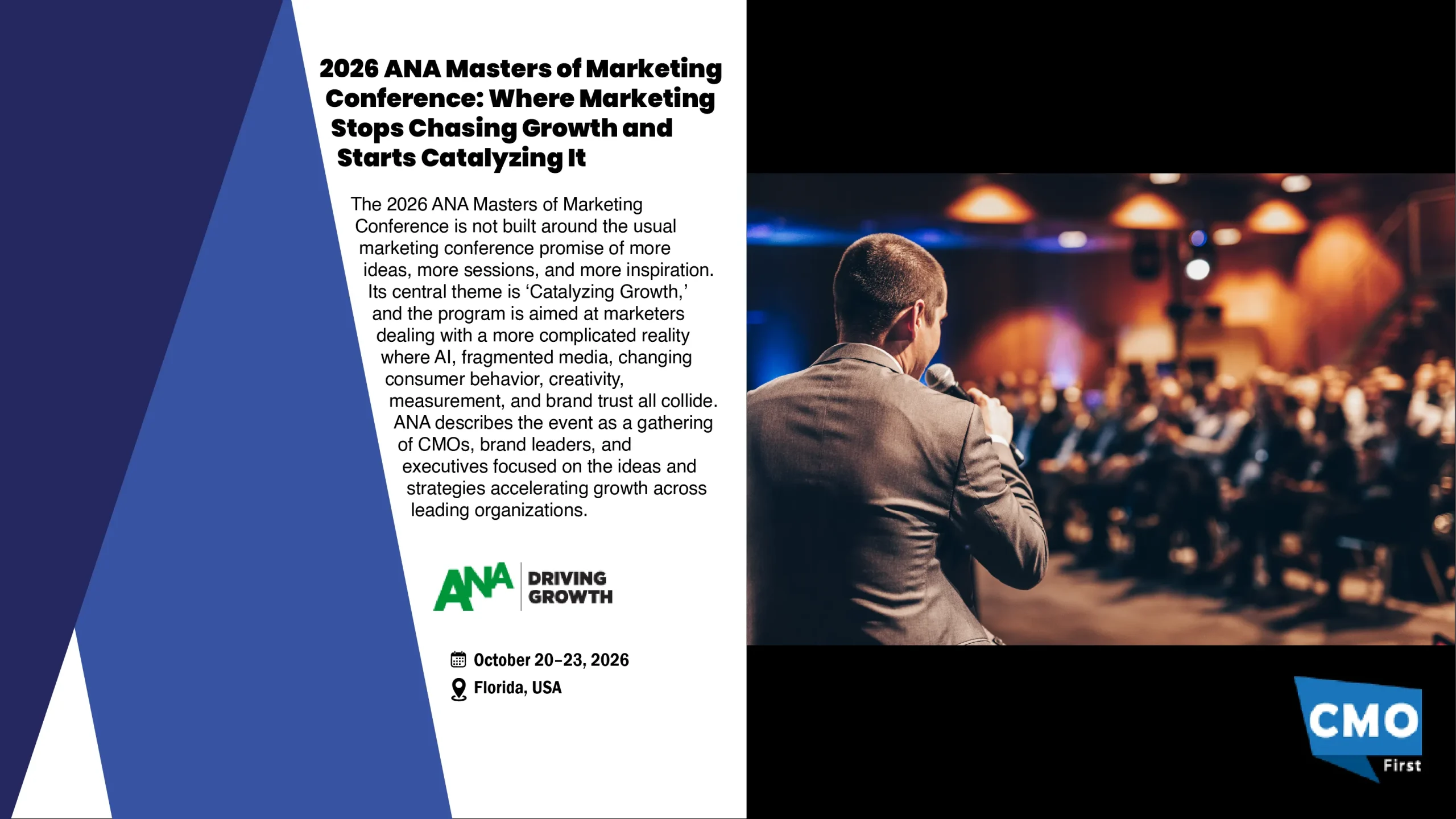 2026 ANA Masters of Marketing Conference: Where Marketing Stops Chasing Growth and Starts Catalyzing It
