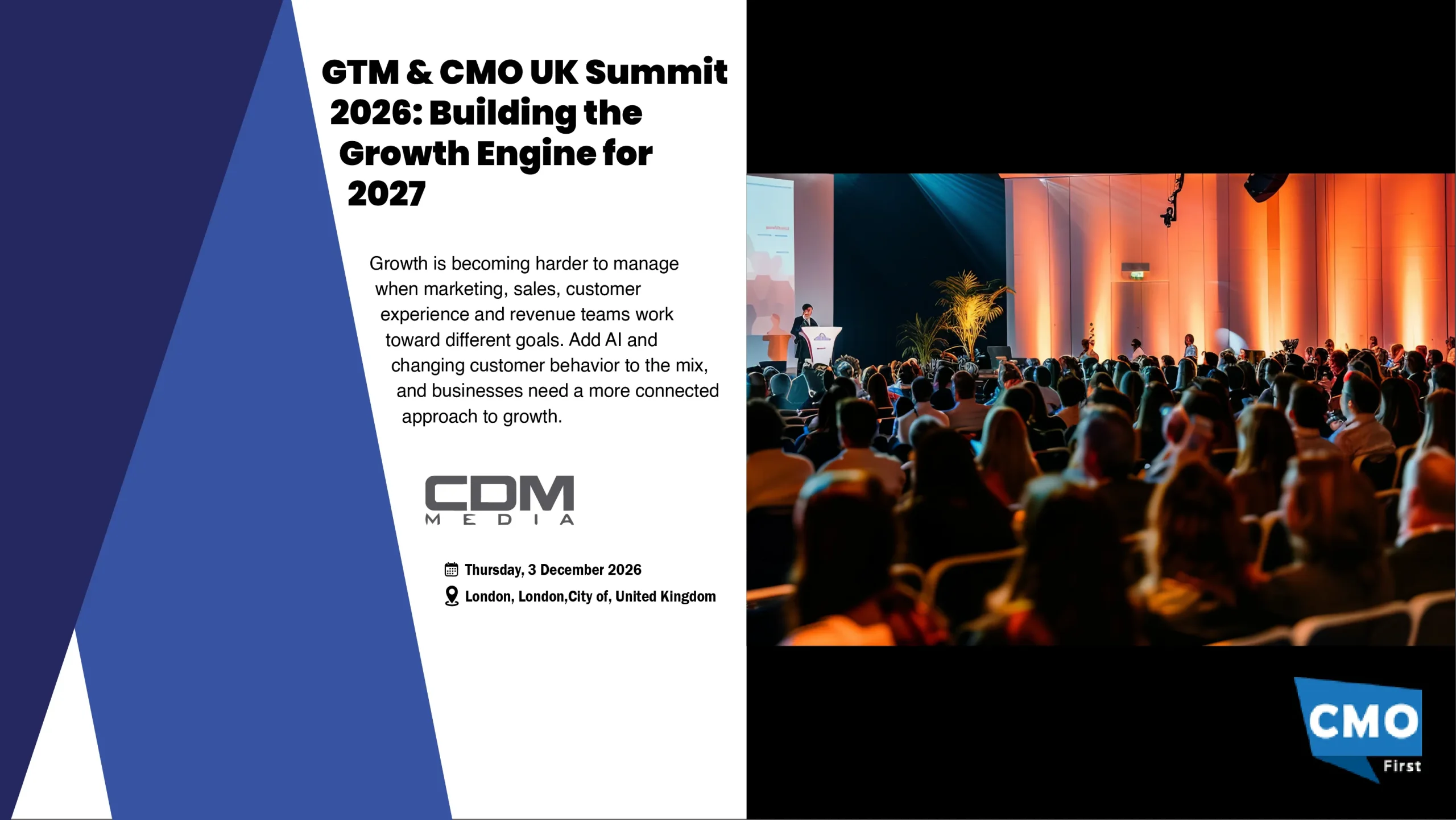 GTM & CMO UK Summit 2026 Building the Growth Engine for 2027